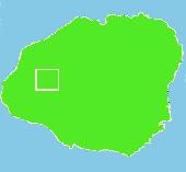 Locator Map: A white rectangle denotes a large area in the central western part of the island of Kauai.